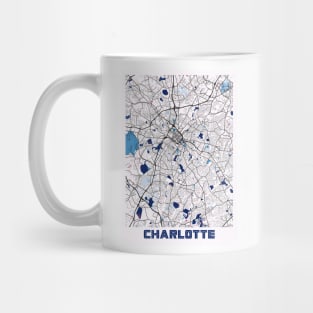 Charlotte - North Carolina MilkTea City Map Mug